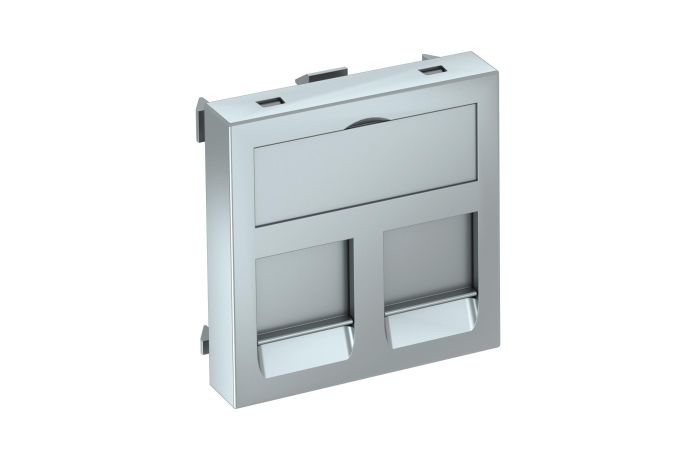 Apdaila dviguba kompiuterio plokščia Rapid aliuminio spalvos DTG-2C AL1 - OBO BETTERMANN