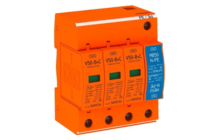 Apsauga viršįtampių 3P+N B+C V50-B+C/3+NPE - OBO BETTERMANN