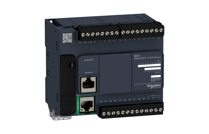 Valdiklis loginis 24IO 14DI/10DO 2AI 24V DC Ethernet PNP M221 Modicon - SCHNEIDER ELECTRIC