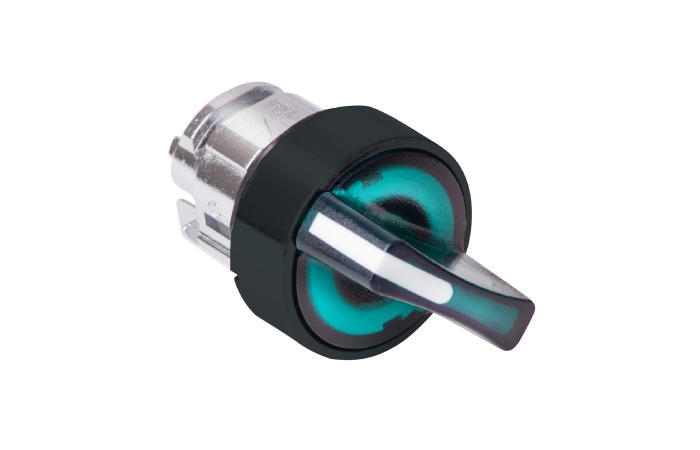 Galvutė perjungikliui 2 padėčių,rankenėlė žalia su fiksacacija ir LED pašvietimu - SCHNEIDER ELECTRIC