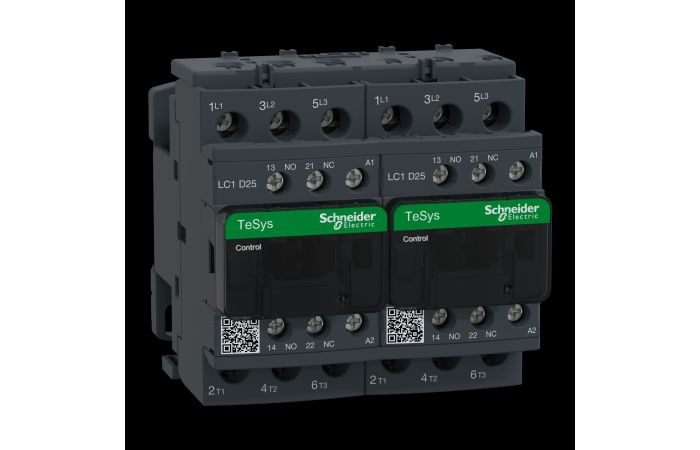 Kontaktorius reversinis 3P 11kW 230V AC 2no+2nc - SCHNEIDER ELECTRIC