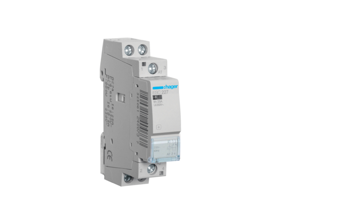 Kontaktorius 2P 25A 230V AC 1no+1nc 1 modulio - HAGER