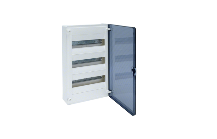 Skydelis v/t 36 modulių IP40 skaidrios durys - HAGER