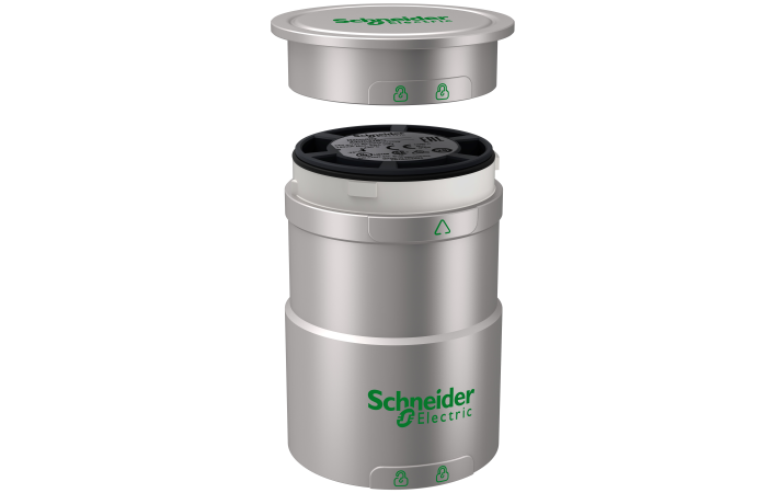 Pagrindinis modulis švyturėliui 24V AC/DC D60mm IP65 su dangteliu sidabrinės spalvos XVU Harmony - SCHNEIDER ELECTRIC