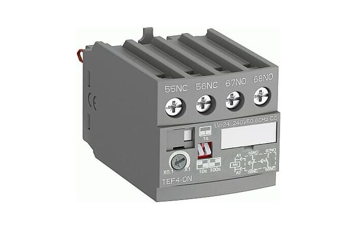 Blokas įjungimo vėlinimo 24...240V AC/DC 1no+1nc TEF4-ON - ABB
