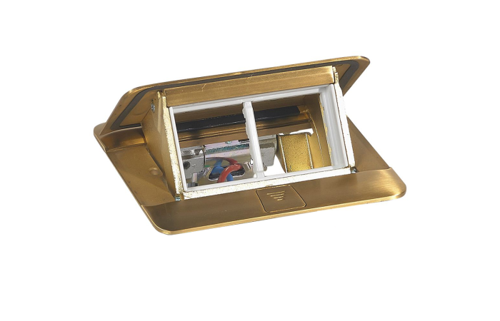 Dėžutė su dangčiu grindims 2 vietų (4 modulių ) bronza - LEGRAND