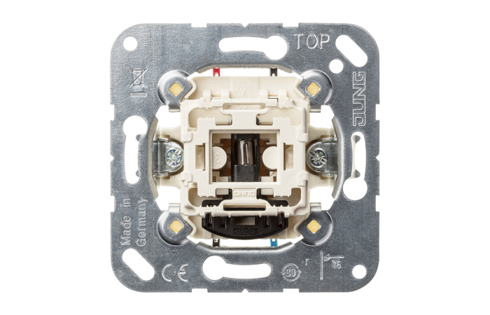 Perjungiklis viengubas su apšvietimu kontrolinis 10A 250V - JUNG