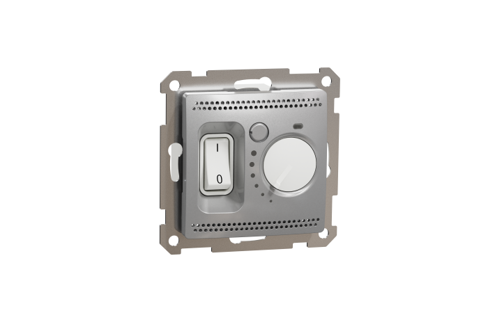 Reguliatorius temperatūros p/t kambario IP20 be rėmelio aliuminio spalvos 16A 230V SEDNA DESIGN - SCHNEIDER ELECTRIC