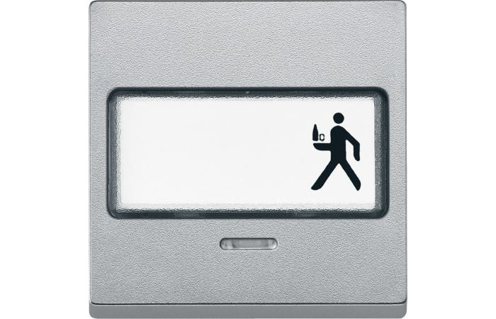 Klavišas viengubam jungikliui su pašvietimu ir markiravimo vieta aliuminio matinės spalvos System M - SCHNEIDER ELECTRIC