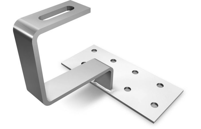 Tvirtinimo kablys čerpiniam stogui H47/134mm pagrindas 150x60x5mm SolidHook Pan, SolidRail - K2 SYSTEMS