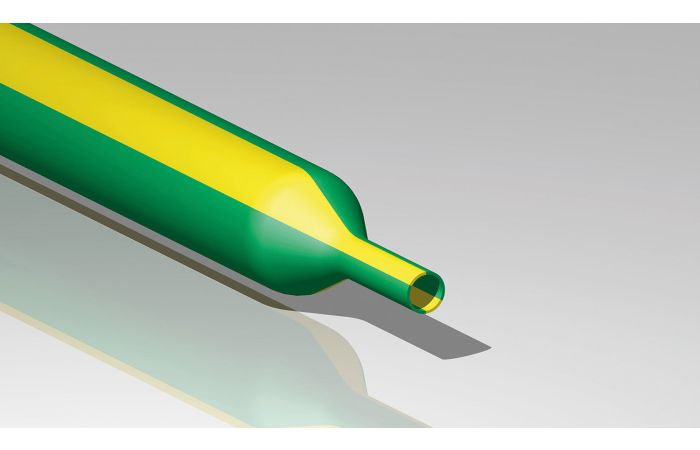 Vamzdelis termosusitraukiantis be klijų 3.5-1.5mm geltonai žalias L-11.50m - CIMCO