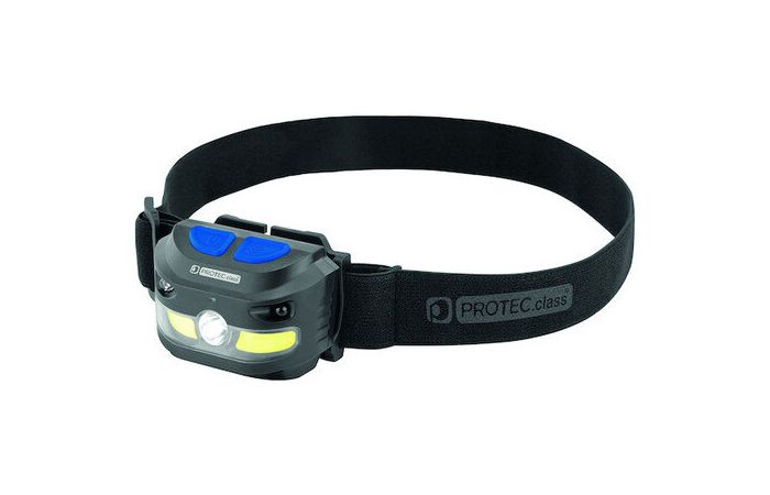 Žibintuvėlis ant galvos LED 5W/4W IP54 260lm įkraunamas 4val. 3.7V/1.200mAh su kabeliu PLEDKL - PROTEC