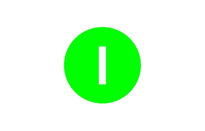 Plokštelė mygtukui skaidri žalia "I" M22-XDL-G-X1 - EATON