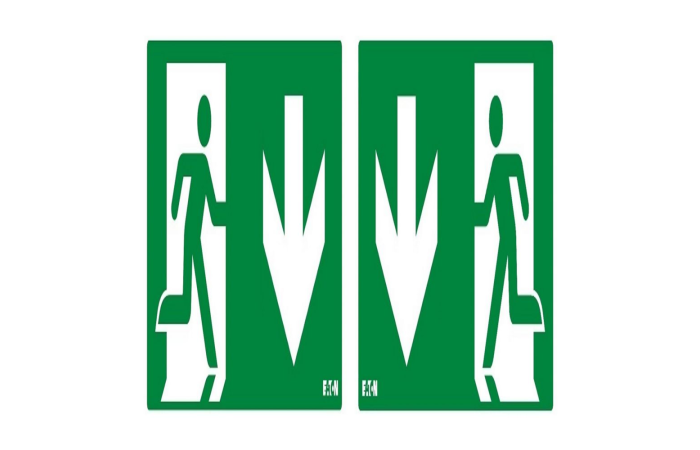 Difuzorius lubinis rodyklė ŽEMYN ŽEMYN evakuaciniam šviestuvui SafeLite - EATON