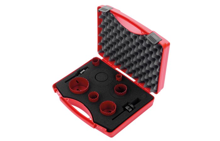 Rinkinys frezų metriniams sandarikliams 20, 25, 32, 40, 50, 64 + laikiklis su centravimo grąžtu - CIMCO