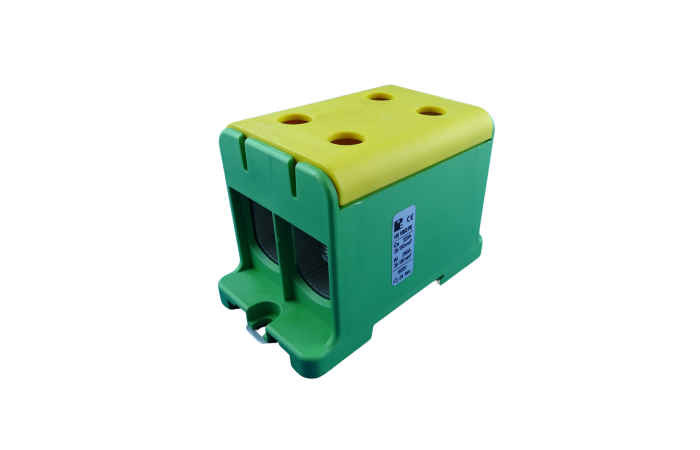 Gnybtas 150mm2 Cu/Al geltonai žalias 4 prijungimai UK 150/2 PE - POLLMANN