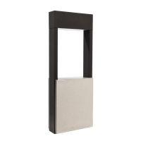 Stulpelis LED 12W IP54 3000K 480lm 170x72mm H-450mm pilkos spalvos CHERTAN - DEKO LIGHT