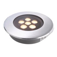 Šviestuvas į/ž LED 11W IP67 3000K 860lm D-173mm H-38mm nerūdijančio plieno sidabrinės spalvos su laidu 0.5m FLAT I WW - DEKO LIGHT