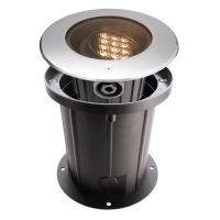 Šviestuvas į/ž LED 18W IP67 3000K 770lm D-250mm H-190mm su koriniu filtru nerūdijančio plieno sidabrinės spalvos su laidu 1m SOFT FLEX 18 - DEKO LIGHT