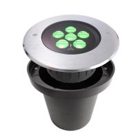 Šviestuvas į/ž LED 16.9W 24V IP67 510lm RGB D-173mm H-111mm nerūdijančio plieno sidabrinės spalvos su laidu 0.5m CANUM - DEKO LIGHT