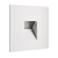 Dangtelis šviestuvui 75x75mm į sieną baltos spalvos su laiptuota skyle ALWAID 2 - DEKO LIGHT