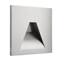 Dangtelis šviestuvui 75x75mm į sieną aliuminio spalvos su trapecijos formos skyle ALWAID 2 - DEKO LIGHT