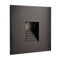 Dangtelis šviestuvui 75x75mm į sieną juodos spalvos su laiptuota skyle ALWAID 2 - DEKO LIGHT