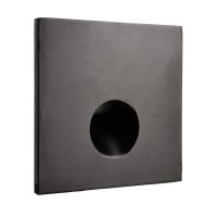 Dangtelis šviestuvui 75x75mm į sieną juodos spalvos su apvalia skyle ALWAID 2 - DEKO LIGHT