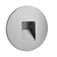 Dangtelis šviestuvui D-78mm į sieną aliuminio spalvos su laiptuota skyle ALWAID 2 - DEKO LIGHT