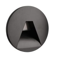 Dangtelis šviestuvui D-78mm į sieną juodos spalvos su trapecijos formos skyle ALWAID 2 - DEKO LIGHT