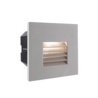 Dangtelis šviestuvui 100x100mm į sieną pilkos spalvos su grotelių formos skyle LIGHT BASE II COB OUTDOOR - DEKO LIGHT