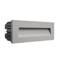 Dangtelis šviestuvui 250x90mm į sieną pilkos spalvos su užapvalinta skyle LIGHT BASE III OUTDOOR - DEKO LIGHT