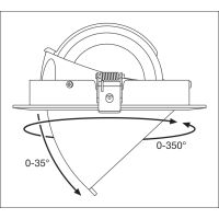 Šviestuvas į/l LED 35W IP20 3000K 3350lm Spot Vario 35W/3000K WT - LEDVANCE