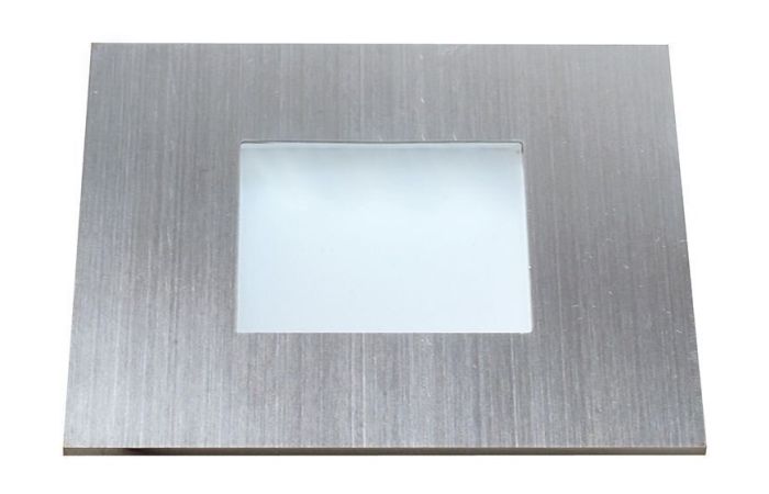 Šviestuvas į/s LED 0.6W 12V IP20 4500K 30lm 70x70mm H-6.5mm sidabrinės spalvos QUADRO POINT - DEKO LIGHT