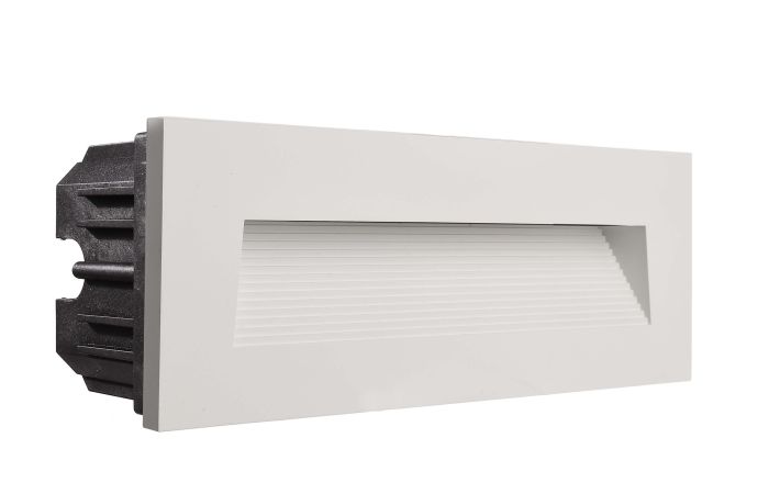 Dangtelis šviestuvui 250x90mm į sieną baltos spalvos su laiptuota skyle LIGHT BASE III OUTDOOR - DEKO LIGHT