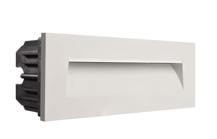 Dangtelis šviestuvui 250x90mm į sieną baltos spalvos su užapvalinta skyle LIGHT BASE III OUTDOOR - DEKO LIGHT