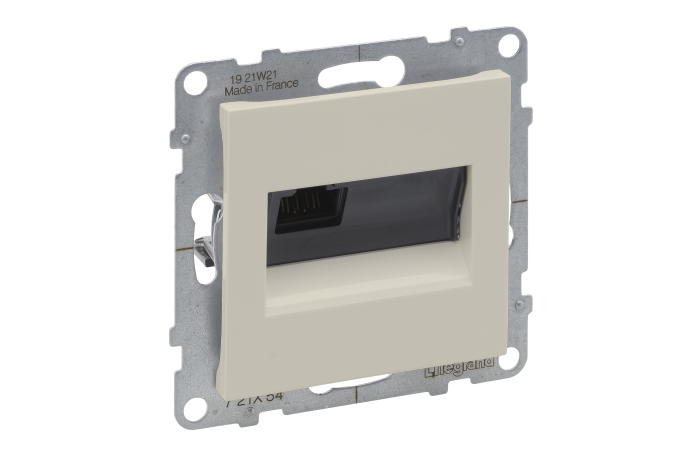 Lizdas kompiuterinis p/t viengubas RJ45 Kat.6A UTP be rėmelio dramblio kaulo spalvos Suno - LEGRAND