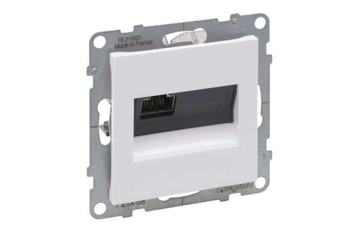 Lizdas kompiuterinis p/t viengubas RJ45 Kat.6A STP be rėmelio baltos spalvos Suno - LEGRAND