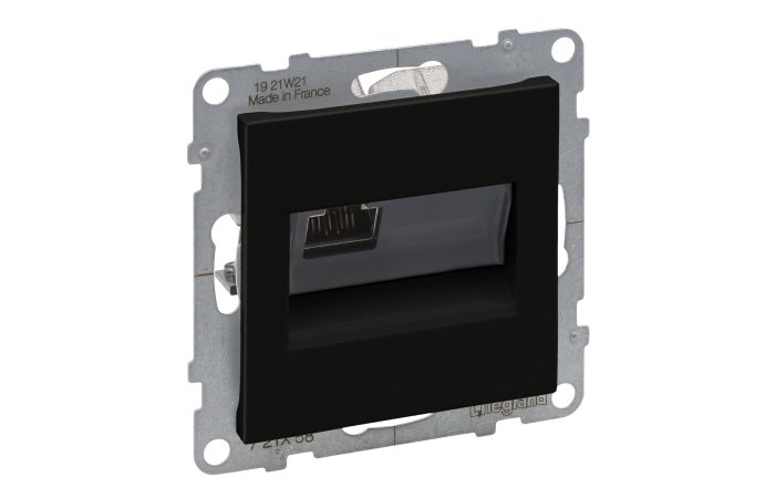 Lizdas kompiuterinis p/t viengubas RJ45 Kat.6A STP be rėmelio juodos spalvos Suno - LEGRAND