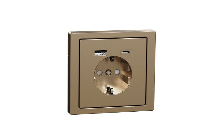 Schuko SO+USB A+C 3A c ger TP chm SDsg, MTN2367-6051, WIRING DEVICES, MERTEN, WD RANGES FLUSH, WHITE AND PW (T0) - SCHNEIDER ELECTRIC (pavadinimas tikslinamas)