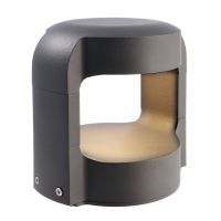 Stulpelis LED 12W IP65 3000K 380lm 152x121mm H-150mm tamsiai pilkos spalvos ANTLIAE - DEKO LIGHT