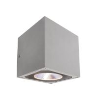 Šviestuvas v/t LED 7W IP54 3000K 600lm 108x108mm H-115mm sidabrinės spalvos BRA CUBODO II SINGLE - DEKO LIGHT