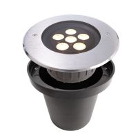 Šviestuvas į/ž LED 10W IP67 3000K 920lm D-173mm H-111mm nerūdijančio plieno sidabrinės spalvos su laidu 0.5m HP II WW - DEKO LIGHT