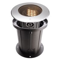 Šviestuvas į/ž LED 18W IP67 3000K 770lm D-250mm H-190mm su koriniu filtru nerūdijančio plieno sidabrinės spalvos su laidu 1m SOFT FLEX 18 - DEKO LIGHT