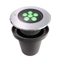 Šviestuvas į/ž LED 16.9W 24V IP67 510lm RGB D-173mm H-111mm nerūdijančio plieno sidabrinės spalvos su laidu 0.5m CANUM - DEKO LIGHT