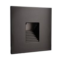 Dangtelis šviestuvui 75x75mm į sieną juodos spalvos su laiptuota skyle ALWAID 2 - DEKO LIGHT