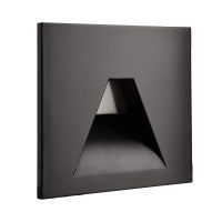 Dangtelis šviestuvui 75x75mm į sieną juodos spalvos su trapecijos formos skyle ALWAID 2 - DEKO LIGHT