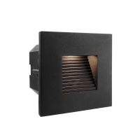 Dangtelis šviestuvui 100x100mm į sieną juodos spalvos su laiptuota skyle LIGHT BASE II COB OUTDOOR - DEKO LIGHT