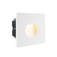 Dangtelis šviestuvui 100x100mm į sieną baltos spalvos su apvalia skyle LIGHT BASE II COB OUTDOOR - DEKO LIGHT