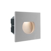 Dangtelis šviestuvui 100x100mm į sieną pilkos spalvos su apvalia skyle LIGHT BASE II COB OUTDOOR - DEKO LIGHT